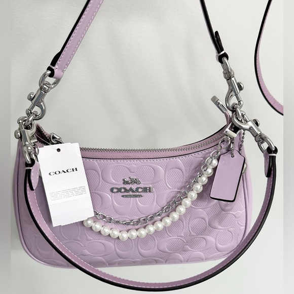 COACH Teri Signature Shoulder Bag/Crossbody (Purple) - Picture 3 of 12